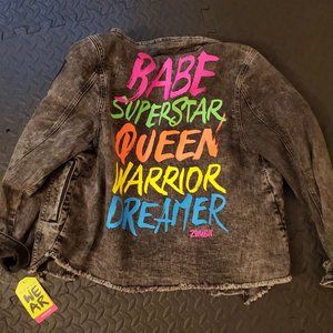 Zumba Superstar Denim Jean Jacket - Size Medium